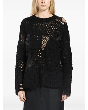 Junya Watanabe Open-Knit Jumper - Black