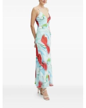 Bardot Graphic-Print Slip Maxi Dress - White