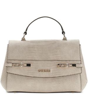 Guess Lizard-Effect Chain Body Bag - Metallic