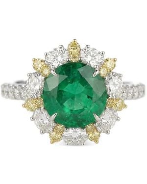 HYT Jewelry エメラルド＆ダイヤモンド リング - グリーン
