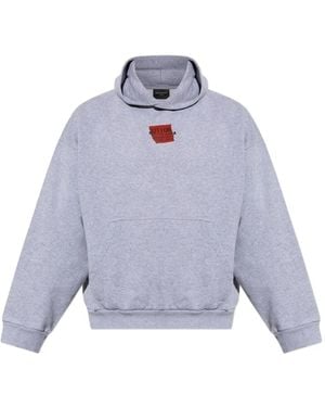 Balenciaga Logo-print Hoodie - Grey