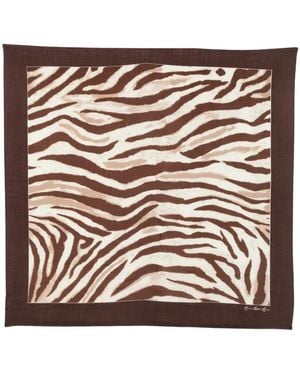 Ralph Lauren Zebra-Print Scarf - Metallic