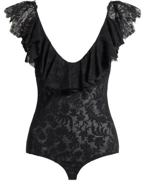 Alberta Ferretti Ruffled-Sleeves Body - Black