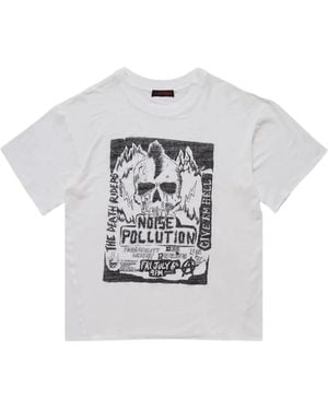 LỰU ĐẠN Thrash T-Shirt Mit Grafischem Print - Weiß