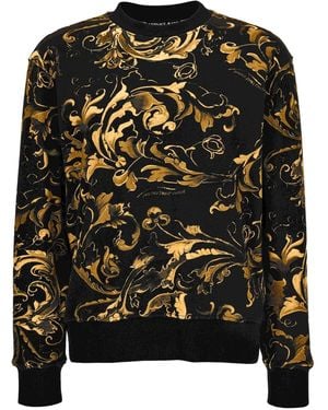 Versace Jeans Couture バロックプリント スウェットシャツ - ブラック