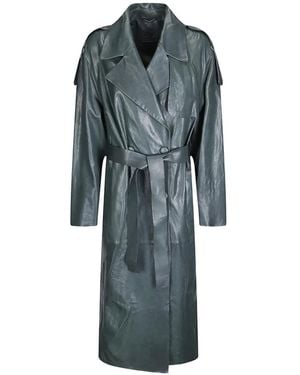DESA NINETEENSEVENTYTWO Belted Trench Coat - Blue