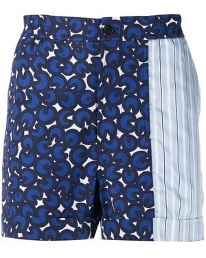 Neil Barrett Printed Bermuda Shorts - Blue