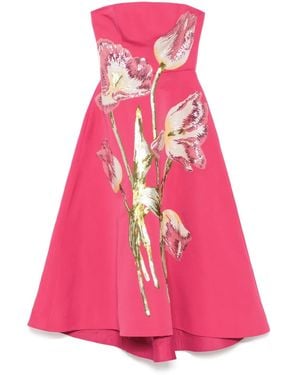 Amsale Sequin Appliqué Dress - Pink