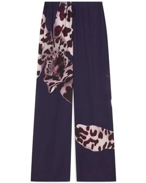 Dries Van Noten グラフィック パンツ - ブルー