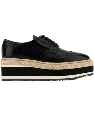 Prada Platform Brogues - Black