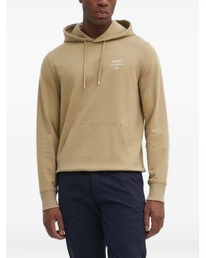 GANT Sudadera con capucha y logo bordado - Azul