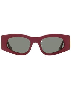 Gucci Geometric-Frame Sunglasses - Grey