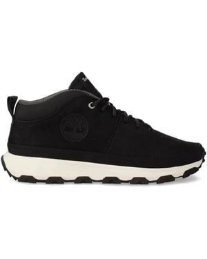 Timberland Winsor Suede Hiking Sneakers - Black