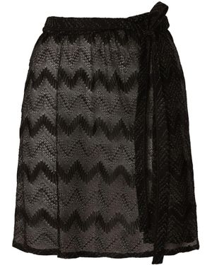 Missoni Zigzag Lamé Mini Skirt - Black