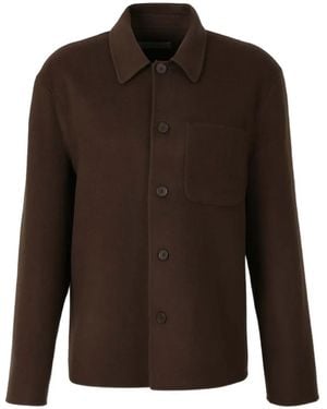 Officine Generale Button-Fastening Patch-Pocket Jacket - Brown