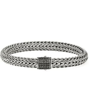 John Hardy Sterling Zilveren Armband Met Saffier - Wit