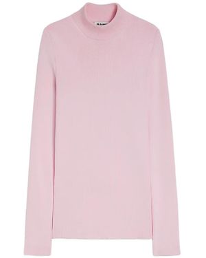 Jil Sander Technical Mock-Neck Jumper - Pink