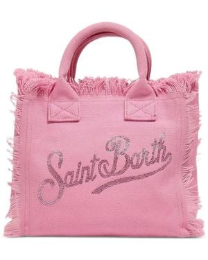 MC2 Saint Barth Fringed Crystal-Embellished Tote Bag - Pink