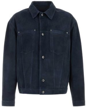 SANTORO Suede Jacket - Blue