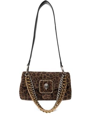 Kurt Geiger Mini Pimlico Leopard-Print Shoulder Bag - White