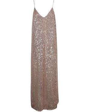 THE NINA STUDIO Sequin V-Neck Dress - Yellow