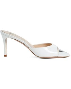 Roberto Festa Boa Patent-Leather Heeled Sandals - White