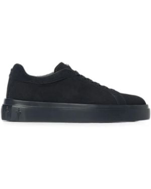 Cesare Paciotti Venus Unite Suede-Finish Platform Trainers - Blue