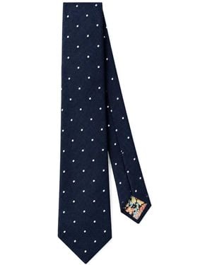 Paul Smith Polka-Dot Silk Tie - Blue