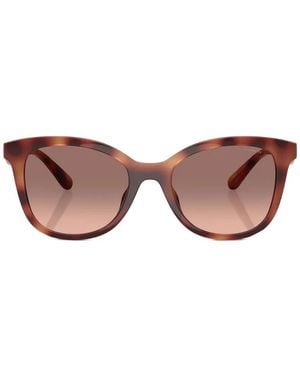 COACH Tortoiseshell-Effect Logo-Plaque Sunglasses - Pink