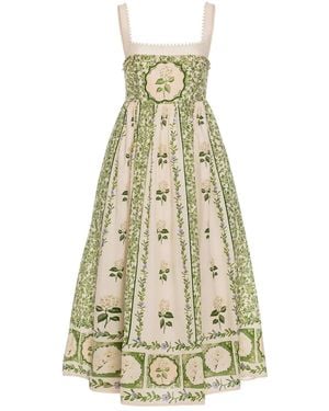 Agua Bendita Barbara Wild Midi Dress - White