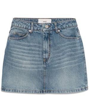 Ami Paris Denim Mini Skirt - Blue