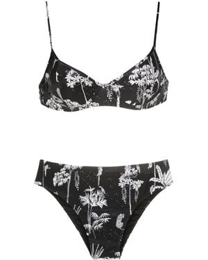 Lygia & Nanny Bikini Met Grafische Print - Zwart