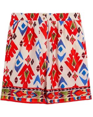 Momoní Tumble Printed Poplin Shorts - Red
