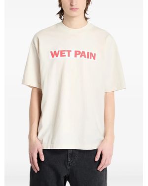 Pleasures Text-Graphic T-Shirt - White