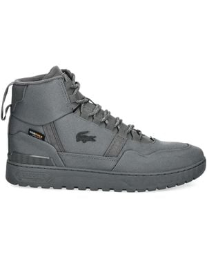 Lacoste High-Top Lace-Up Sneakers - Gray
