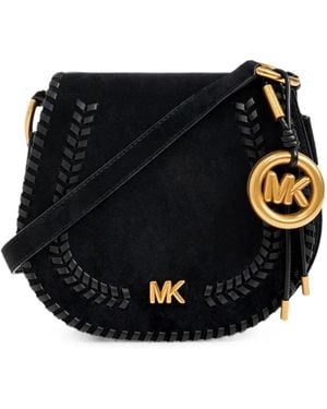 MICHAEL Michael Kors Josie Whipstitch-Trim Shoulder Bag - Black
