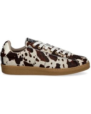 AllSaints Baskets À Imprimé Peau De Vache - White