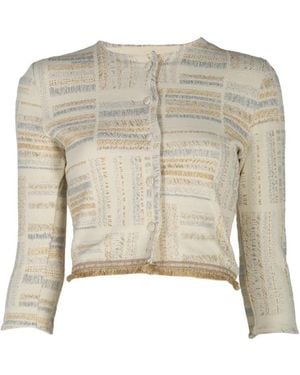Devon Windsor Fringed-Trim Jacket - Natural