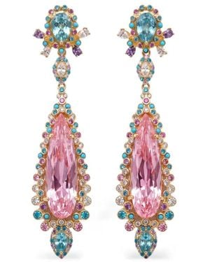 Anabela Chan Pendientes Blush Tigerlily Con Múltiples Piedras - Blanco
