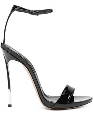 Casadei Blade Leather Sandals - Black