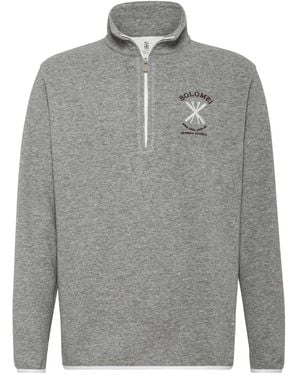 Brunello Cucinelli ハーフジップ スウェットシャツ - グレー