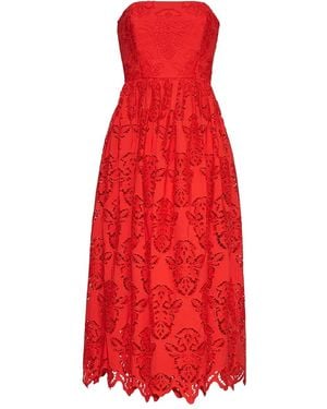 Cara Cara Schulterfreies Torres Midikleid - Rot