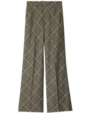 Burberry Vintage Check-Pattern Trousers - Green