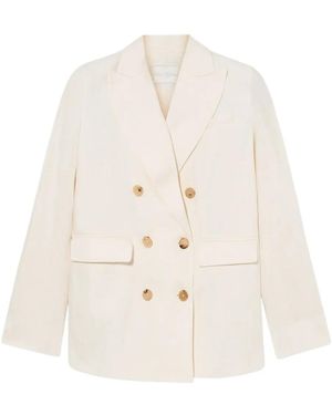 Brooks Brothers Double-Breasted Blazer - White