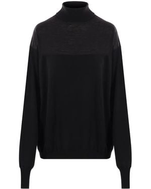 Quira Panelled Sweater - Black