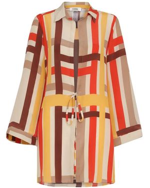Amir Slama Striped Tie-Waist Dress - White