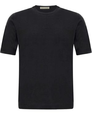 FILIPPO DE LAURENTIIS Short-Sleeve Wool-Blend T-Shirt - Black