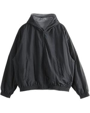 Balenciaga Veste Zippée Réversible À Capuche - Black