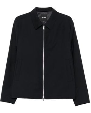 BOSS Zip-Up Collared Jacket - Black