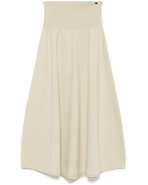 Extreme Cashmere High-Waisted Draped Skirt - White